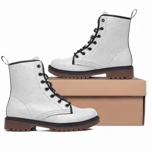 Men White-Soft Colorful Leather Work Boots