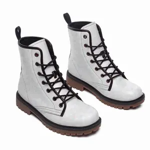 Men White-Soft Colorful Leather Work Boots