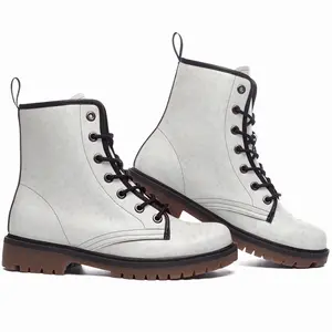 Men Bloomers White Leather Work Boots