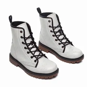 Men Bloomers White Leather Work Boots