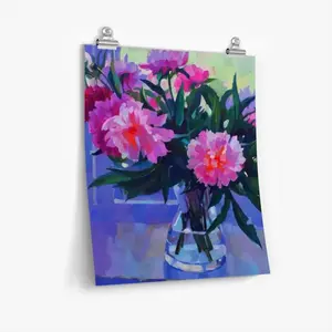 Peonies Self Adhesive Poster (Multi-Size)