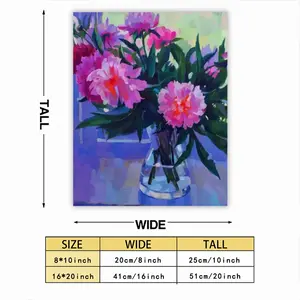 Peonies Self Adhesive Poster (Multi-Size)