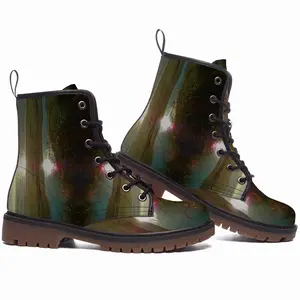 Men Alien Sun Spider Leather Work Boots