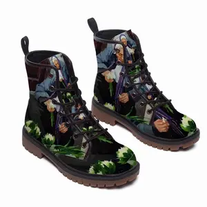 Men Lviv Flower Saleswoman Leather Work Boots