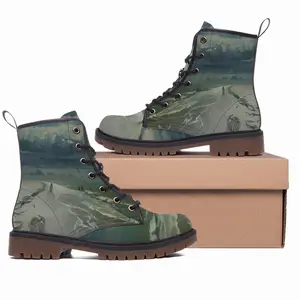 Men Thunderstorm Near The Sea Leather Work Boots