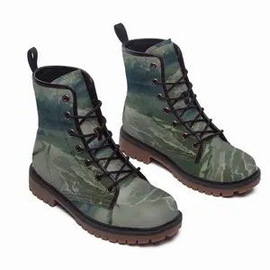 Men Thunderstorm Near The Sea Leather Work Boots