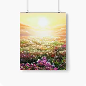 Sea Of Flowers Self Adhesive Poster (Multi-Size)