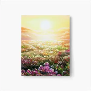 Sea Of Flowers Self Adhesive Poster (Multi-Size)