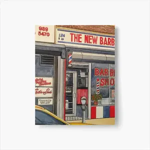 The New Barber Shop New York City Self Adhesive Poster (Multi-Size)