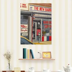 The New Barber Shop New York City Self Adhesive Poster (Multi-Size)