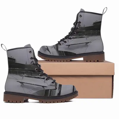 Men Winter In Paris From Arcole Bridge Leather Work Boots