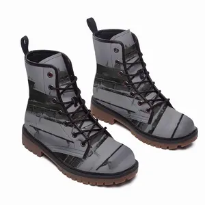 Men Winter In Paris From Arcole Bridge Leather Work Boots