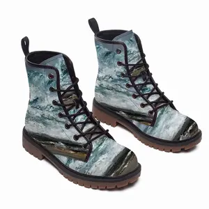 Men Sparkling Sea Leather Work Boots