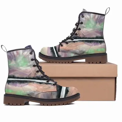 Men Aurora Borealis Leather Work Boots