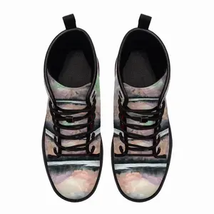 Men Aurora Borealis Leather Work Boots