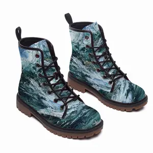 Men Sea Swirl Leather Work Boots