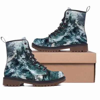 Men Ocean Dance Leather Work Boots