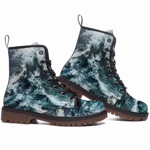 Men Ocean Dance Leather Work Boots