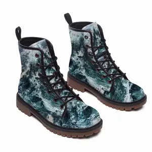 Men Ocean Dance Leather Work Boots