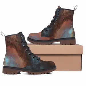 Men Copper Illusion Leather Work Boots