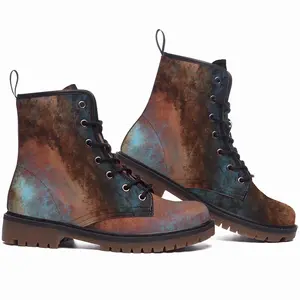 Men Copper Illusion Leather Work Boots