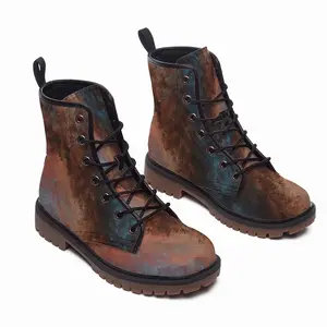 Men Copper Illusion Leather Work Boots