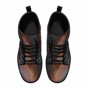 Men Copper Illusion Leather Work Boots