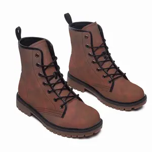 Men Burnt Red Clouds Leather Work Boots