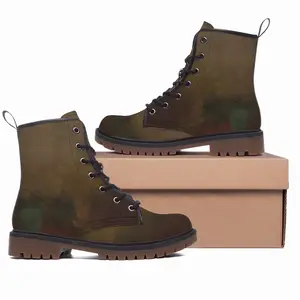 Men Blurred Fruit Leather Work Boots