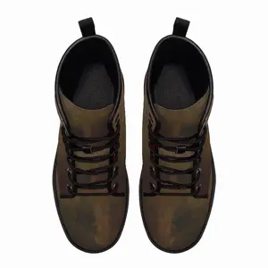 Men Blurred Fruit Leather Work Boots