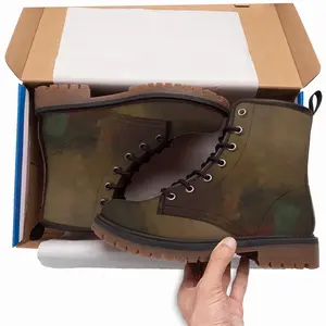 Men Blurred Fruit Leather Work Boots