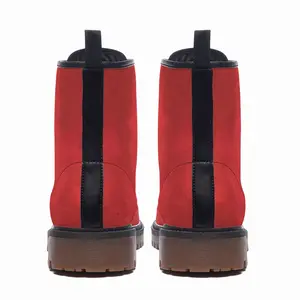 Men Statement In Red Leather Work Boots