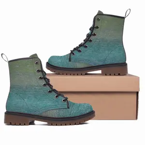 Men Washed Pastels Leather Work Boots