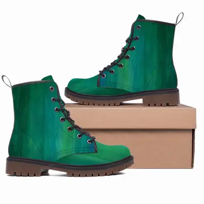 Men Emerald And Blue Ii Leather Work Boots