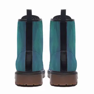 Men Emerald And Blue I Leather Work Boots