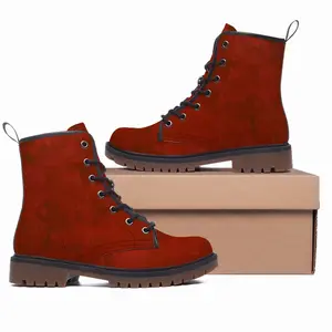 Men Seeing Red Leather Work Boots