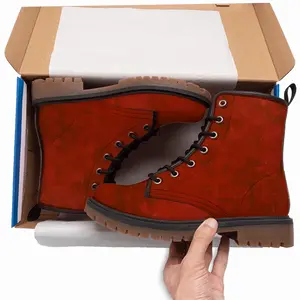 Men Seeing Red Leather Work Boots