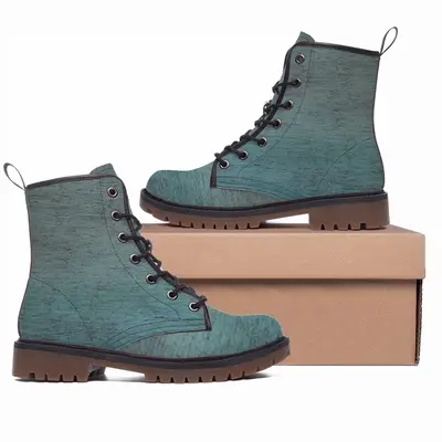 Men Hazy Shades Of Blue Leather Work Boots