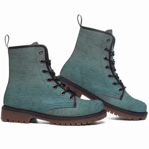 Men Hazy Shades Of Blue Leather Work Boots