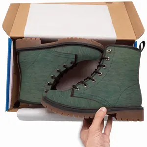 Men Weathered Teal Leather Work Boots