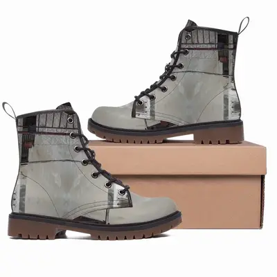 Men Marble 4 Leather Work Boots