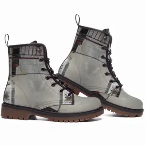 Men Marble 4 Leather Work Boots