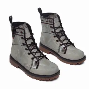 Men Marble 4 Leather Work Boots