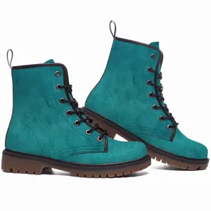 Men Caribbean Blue Leather Work Boots