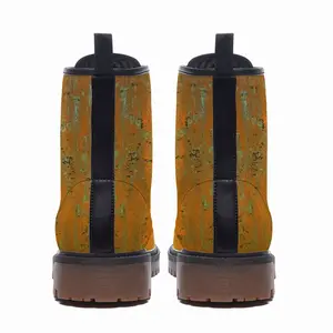 Men Orange Peel Leather Work Boots