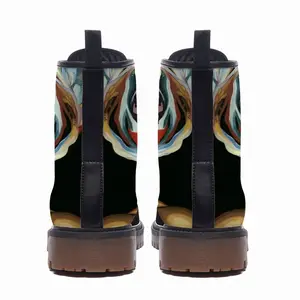 Men Let Us Dance Prints Leather Work Boots