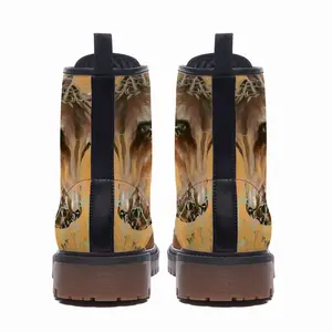 Men Devotion Prints Leather Work Boots