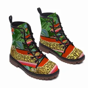 Men The King Of The Jungle Leather Work Boots