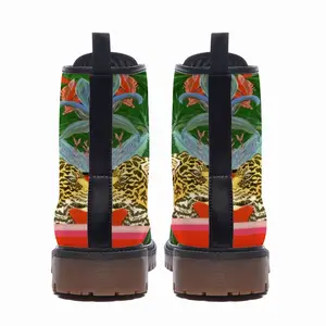 Men The King Of The Jungle Leather Work Boots