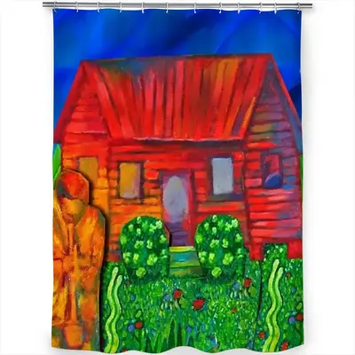 Red House With Miles Shower Curtain (Multi-Size)